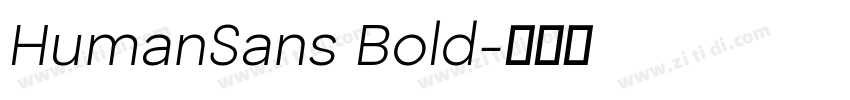 HumanSans Bold字体转换